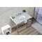 Kingston Brass 36 Carrara Marble Console Sink with Stainless Steel Legs, Marble WhitePolished Nickel LMS3622M86ST - alternate 2